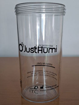 bote transparente serigrafiado en madrid